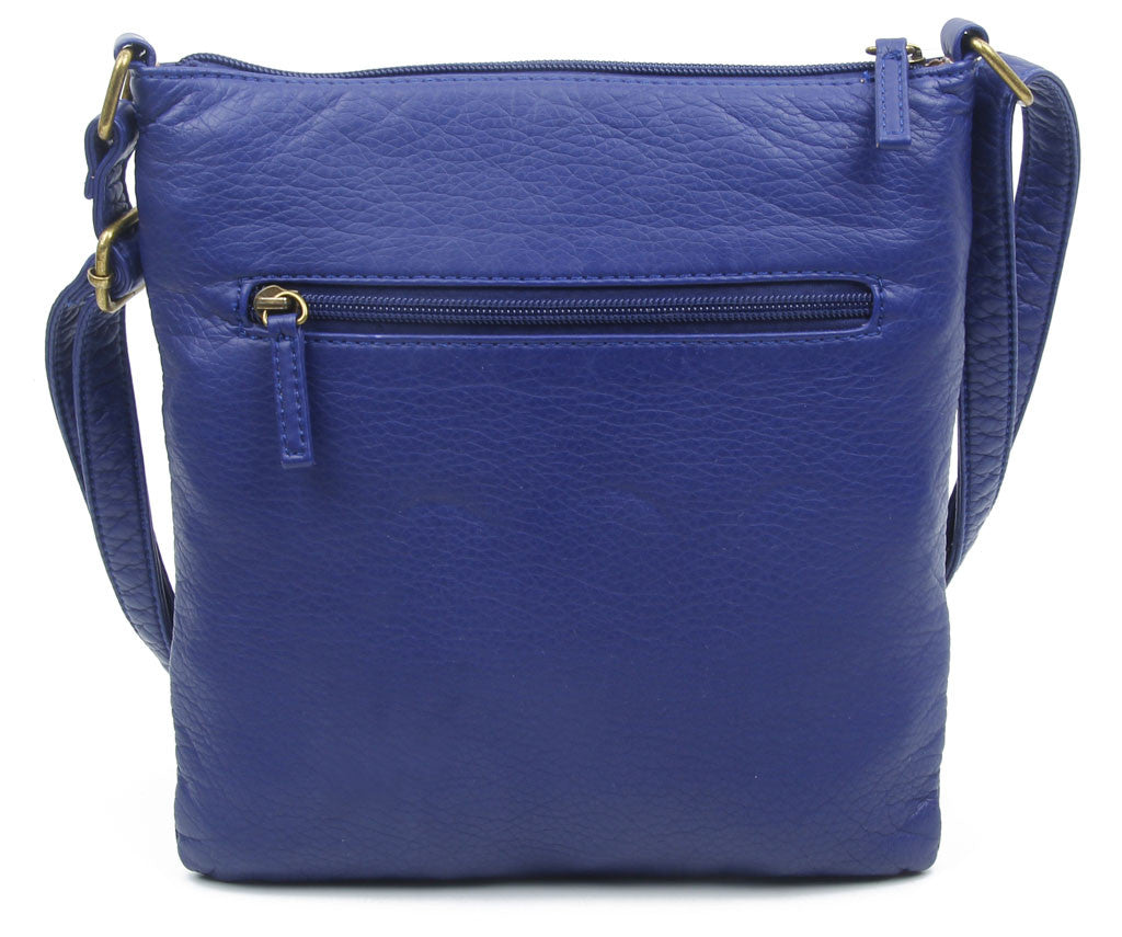 The Camile Three Zip Crossbody - Navy Blue – Ampere Creations