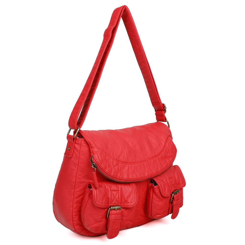 The Annabell Messenger Crossbody - Poppy Red – Ampere Creations
