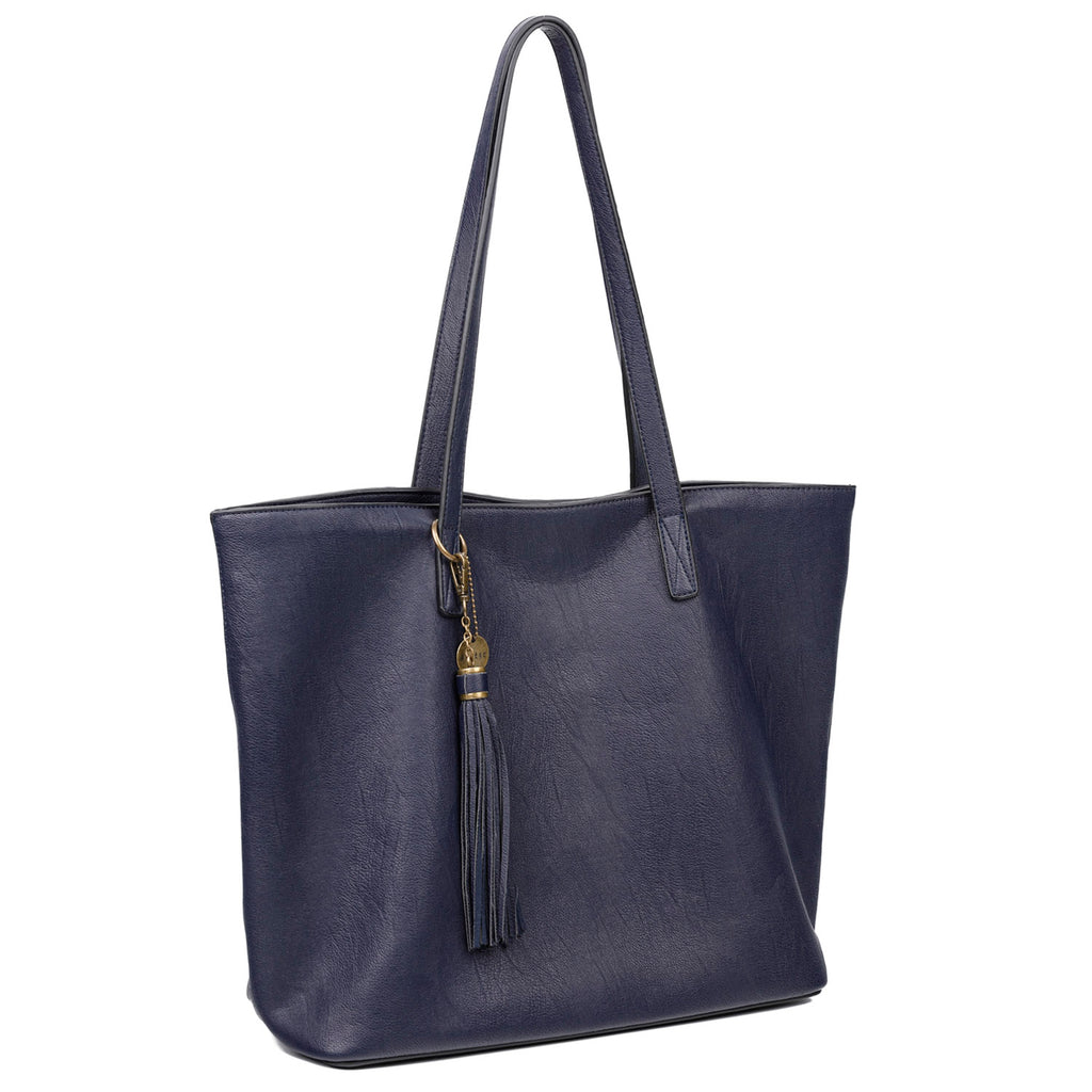 The Lucia Tote - Navy Blue – Ampere Creations