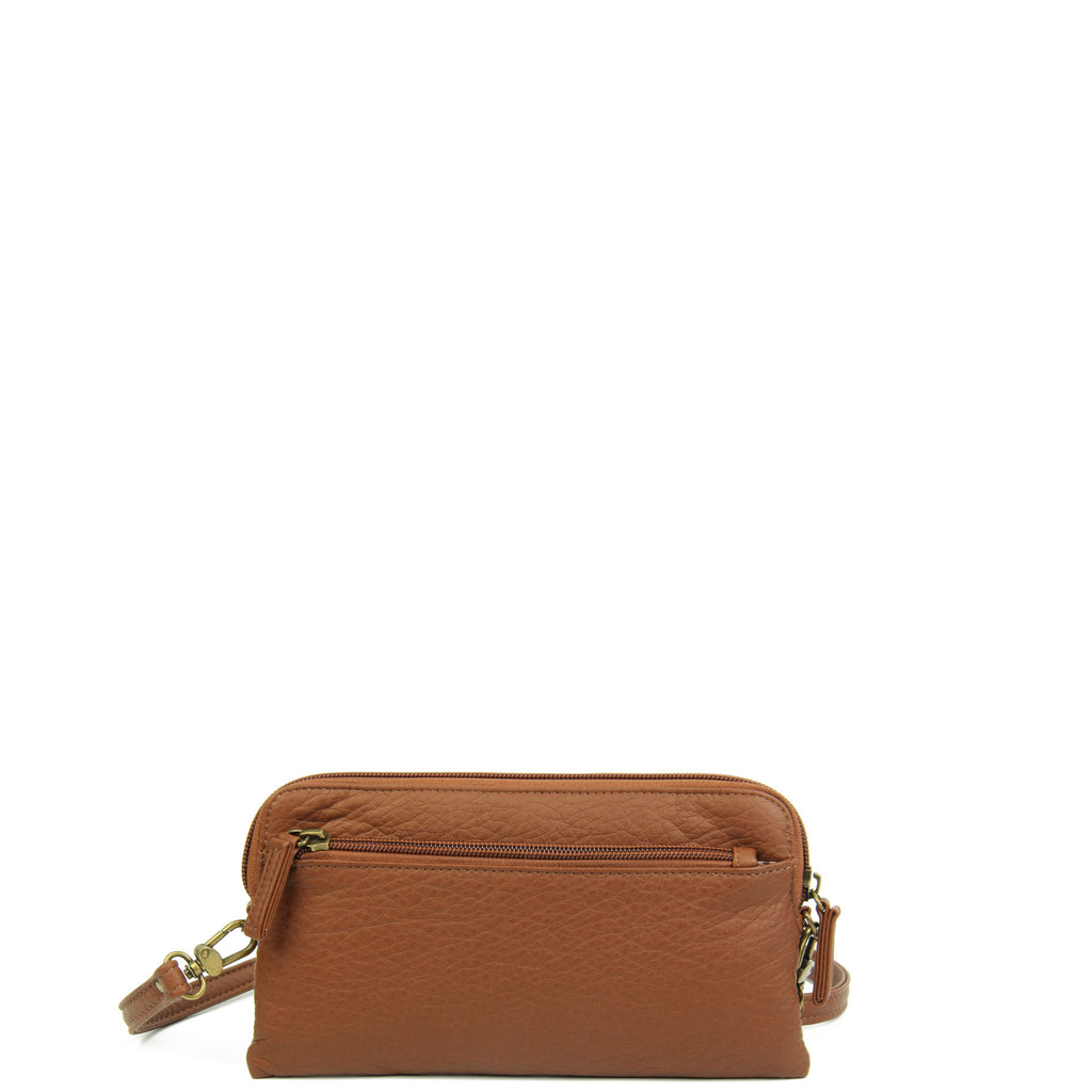 The Samantha Wallet Crossbody - Brown – Ampere Creations