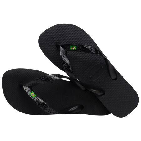 Gang pit merk op Havaianas Brazil Logo PRETO Flip Flops Black — Hi Brazil Market