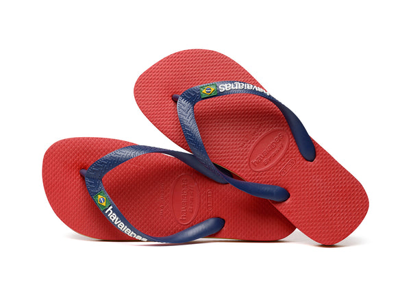 Havaianas Brazil Logo Flip Flops Red 