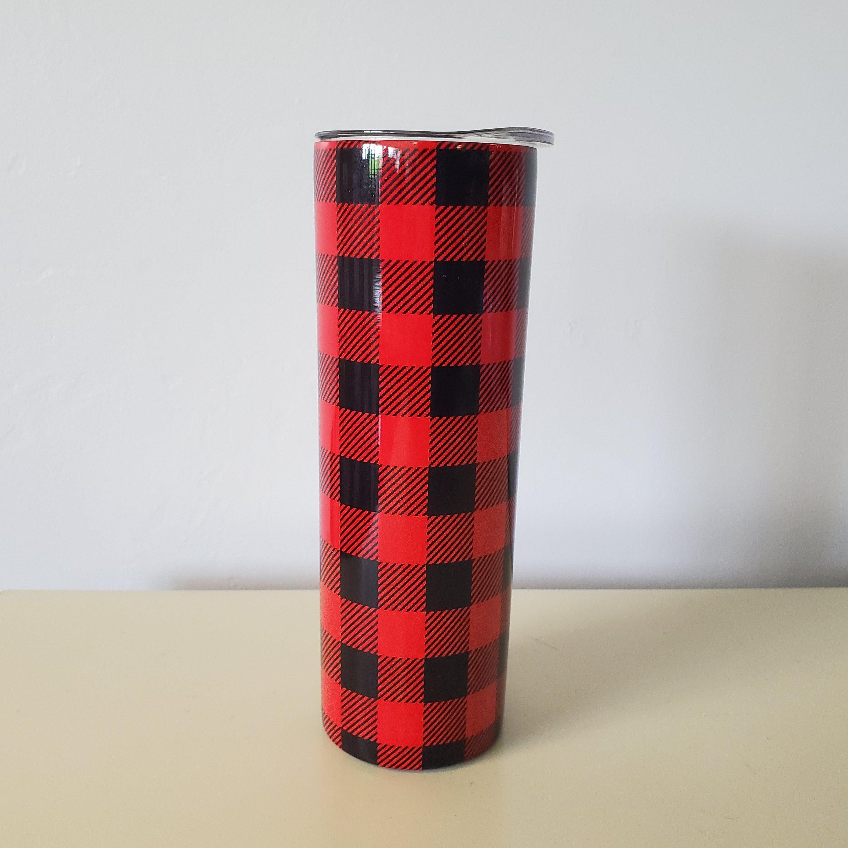 Buffalo Plaid and White Wood (plain) 20oz Skinny Tumbler – Grape Vine  Wholesale