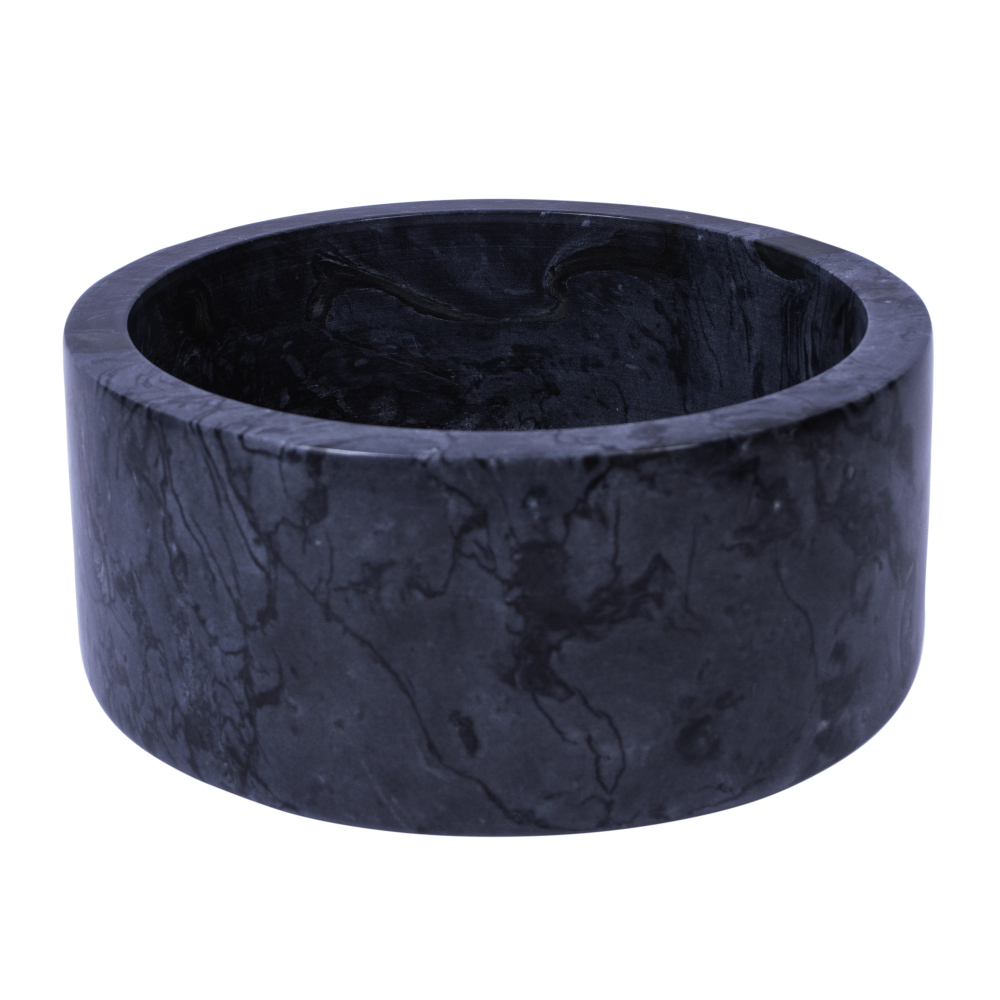 Marble Dog Bowl - Black - DoggyTopia product image