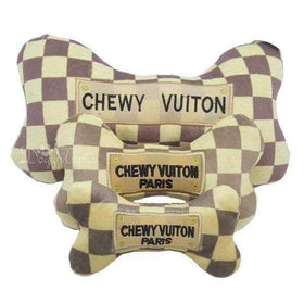 Chewy Vuitton Bone Dog Toy  Designer Puppy Boutique at