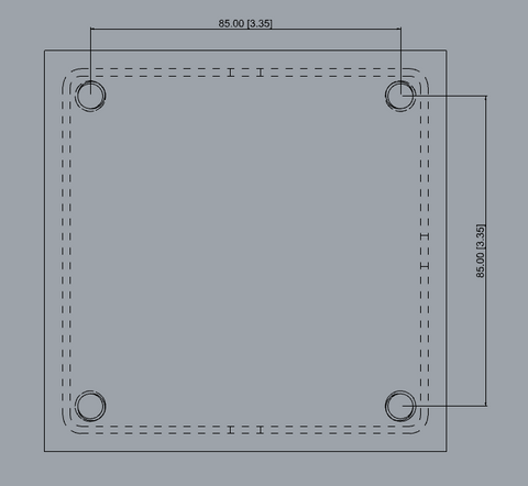 In-Ground Post Hole Mounting Pattern