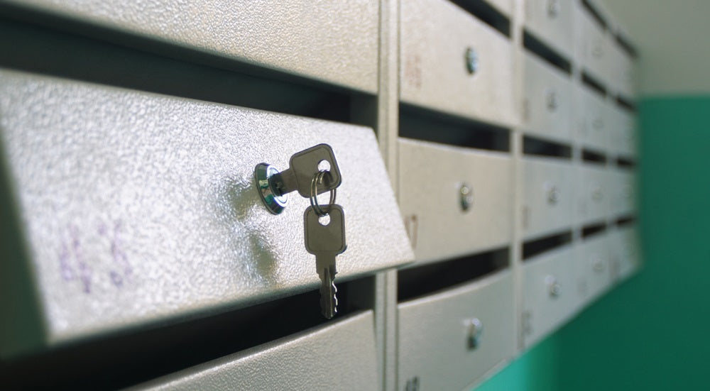 Mailboxes in the apartment building