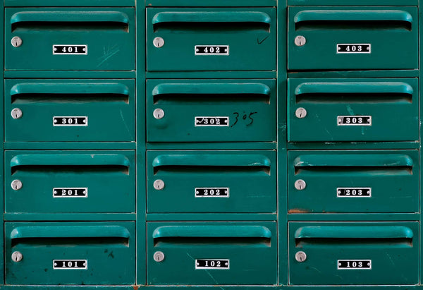 Teal Locking Cluster Mailbox