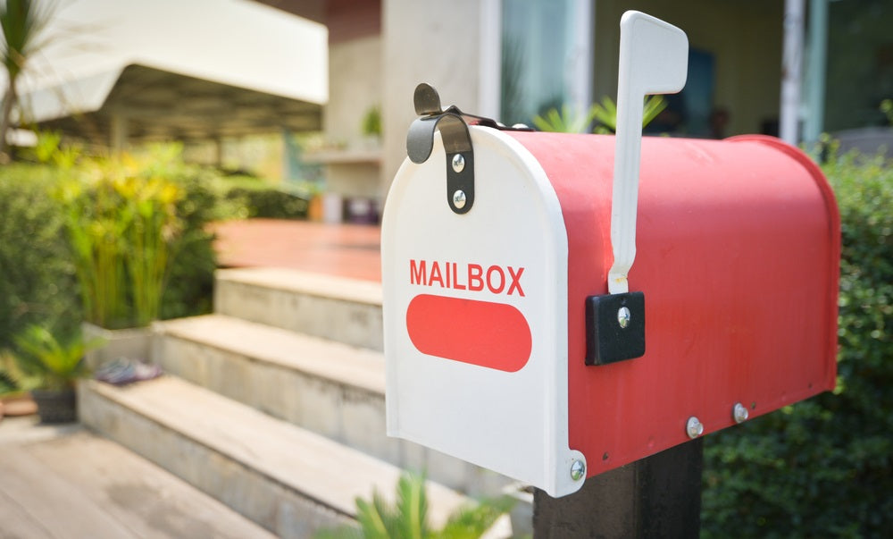 beautiful mailbox outside home