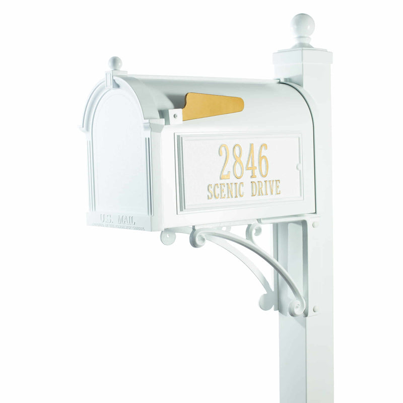 Whitehall Capitol Mailbox with Post, Custom Side Mount Mail Box, Ultimate Personalized Metal Mailbox with Newpaper Box, Outside Mailboxes 並行輸入品 - 3