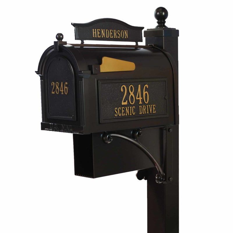 Whitehall 16303 Capitol Aluminum Ultimate Mailbox Package in Bronze 並行輸入品｜門扉、玄関 