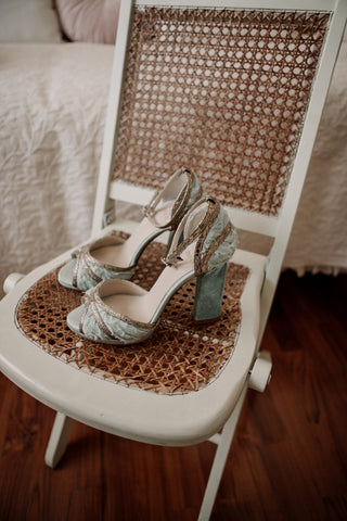 boda novia Just-Ene sandalia zapato azul