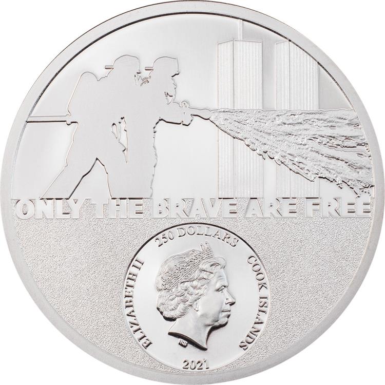 Cook Islands, 500 dollars 2021 Real Heroes - Firefighters. 5 Oz