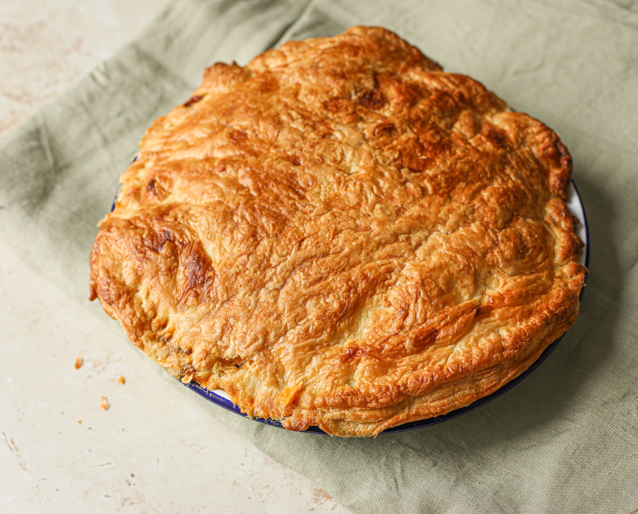 vegan steak sausage pie