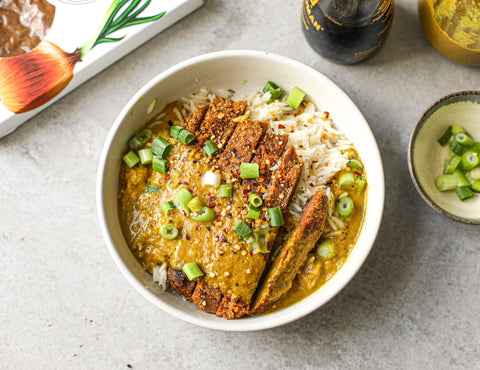 vegan steak katsu curry