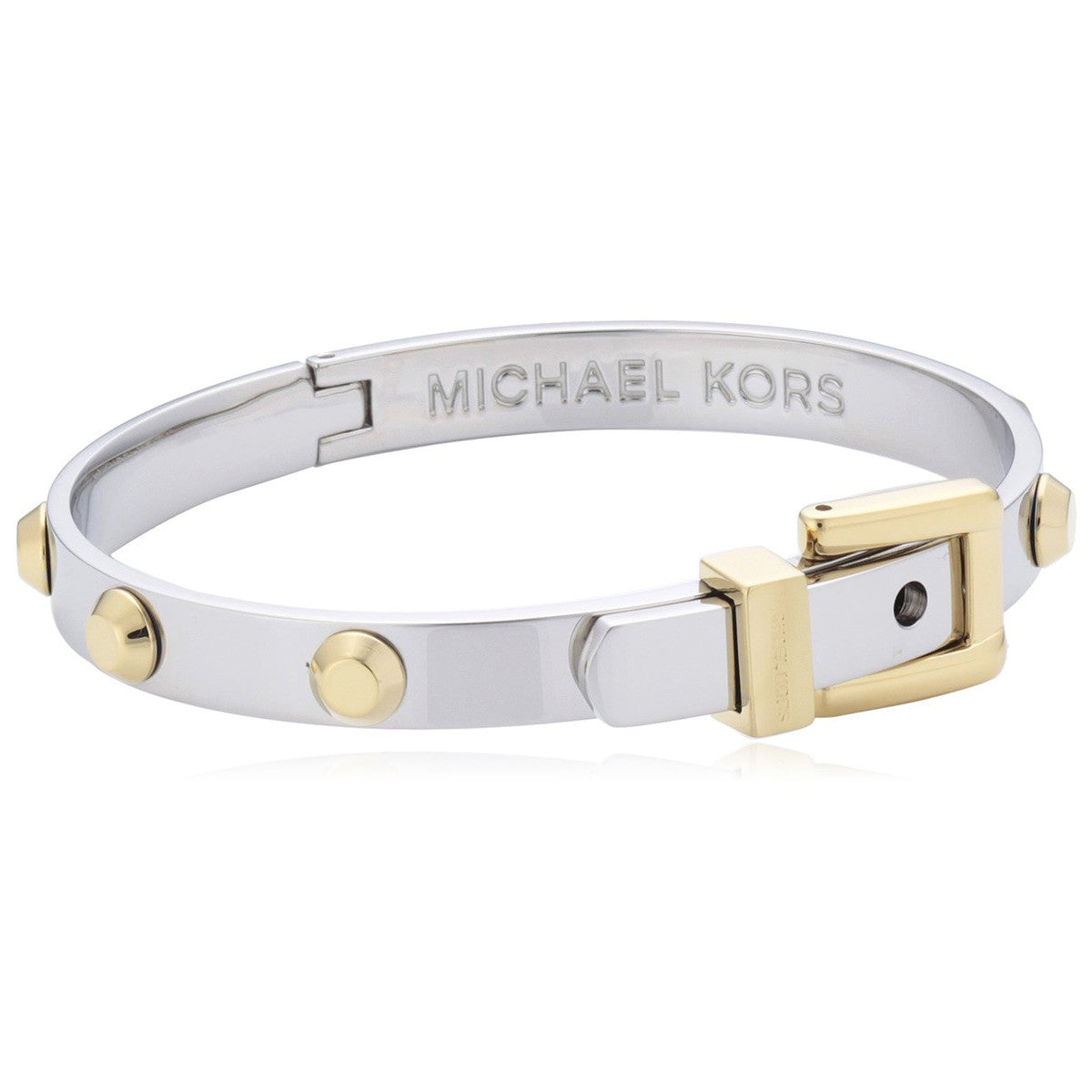 michael kors astor two tone buckle bangle