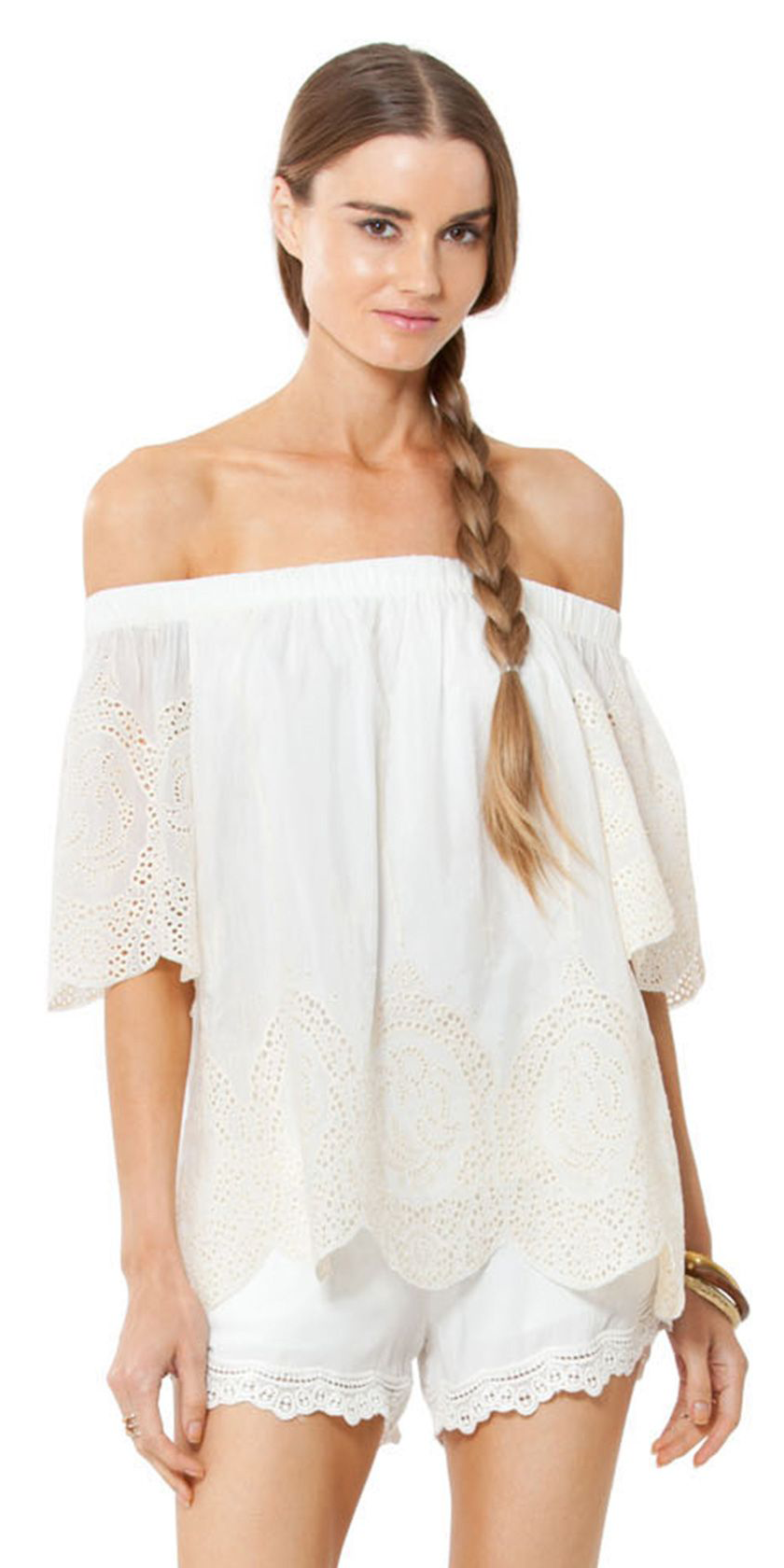 Silk Cotton Voile Off Shoulder Top – Posh At Play