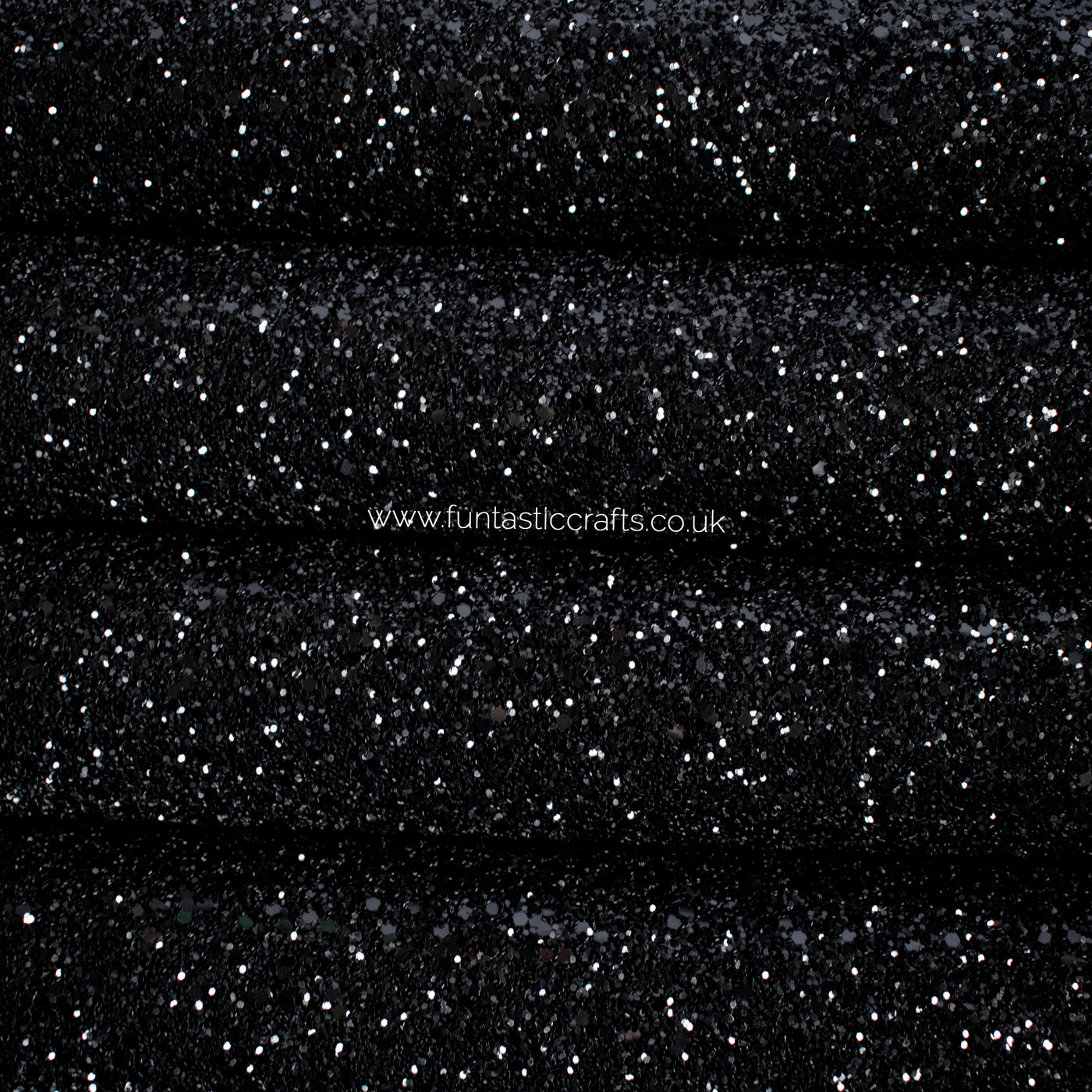 Plain Black Premium Chunky Glitter Fabric | Funtastic Crafts UK