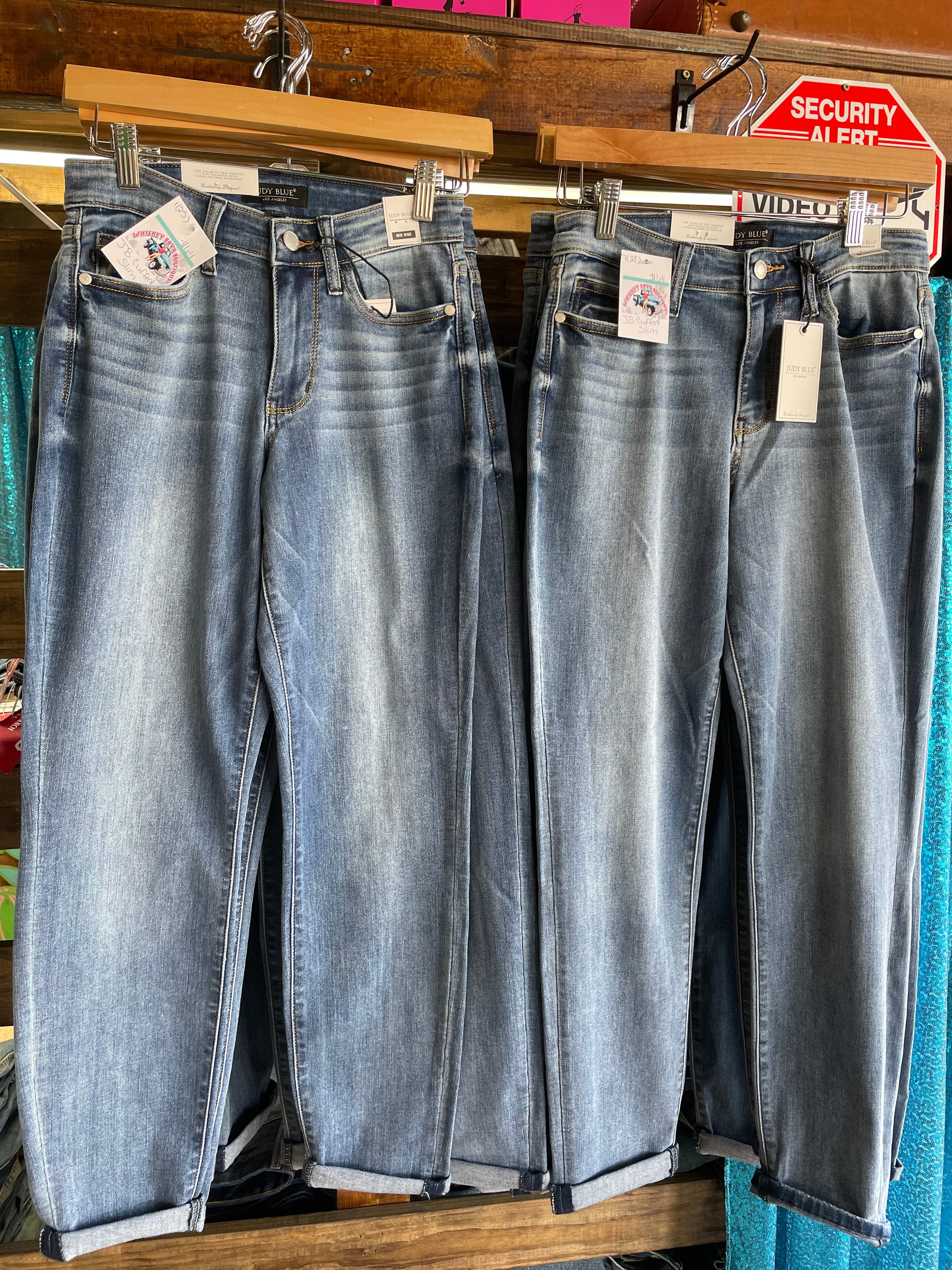 Judy Blue midrise cuffed slim jeans