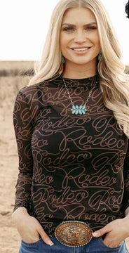 Rodeo Queen Mesh Top