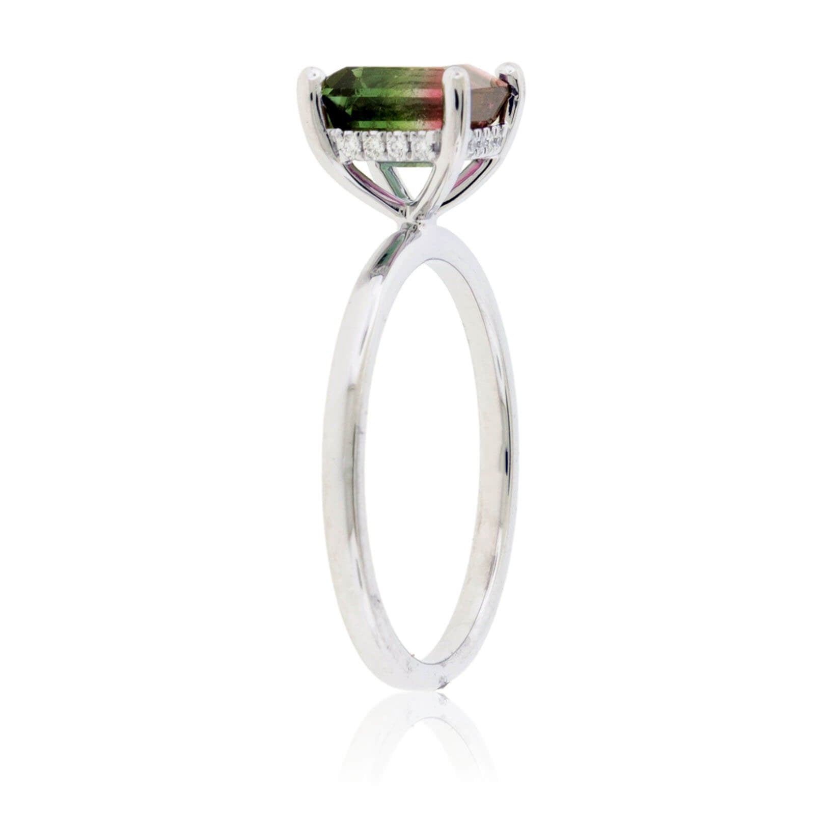Watermelon Tourmaline Ring – Pavé Fine Jewelry Design