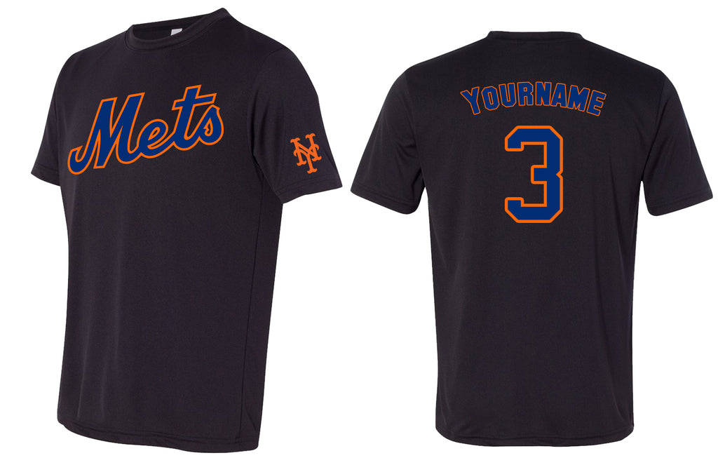 black mets jersey men's