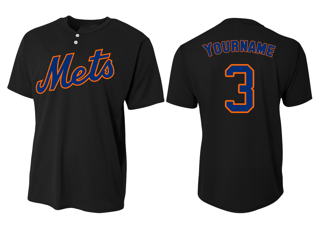 black mets baseball jersey