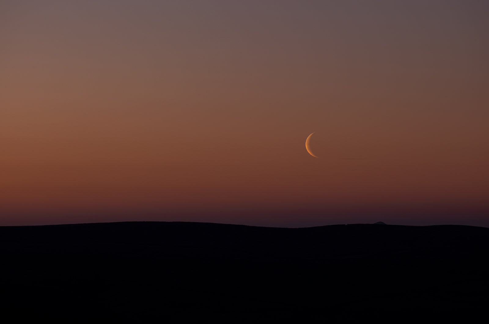 Crescent Moon over Malham