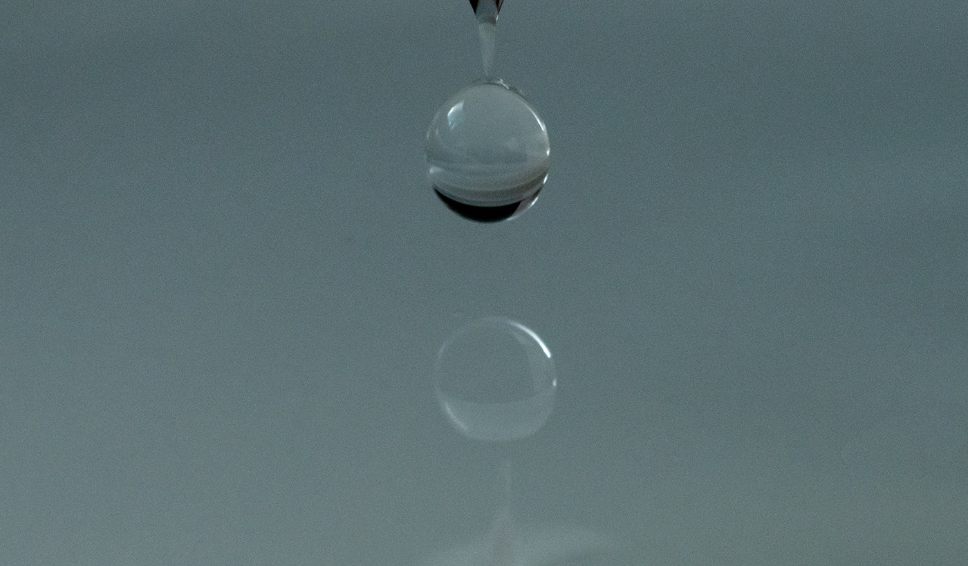 droplet about to hit water