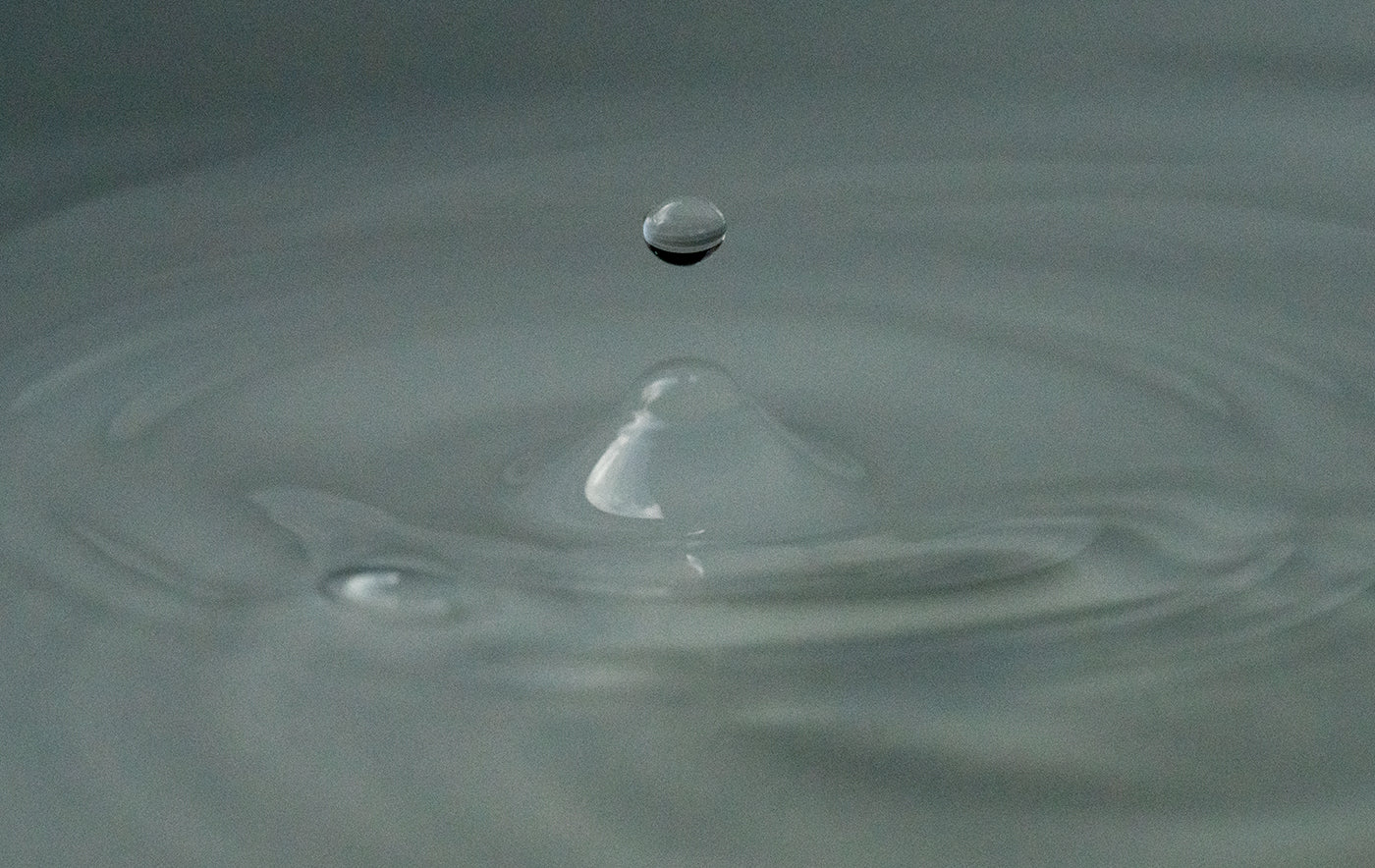 Droplet hitting water