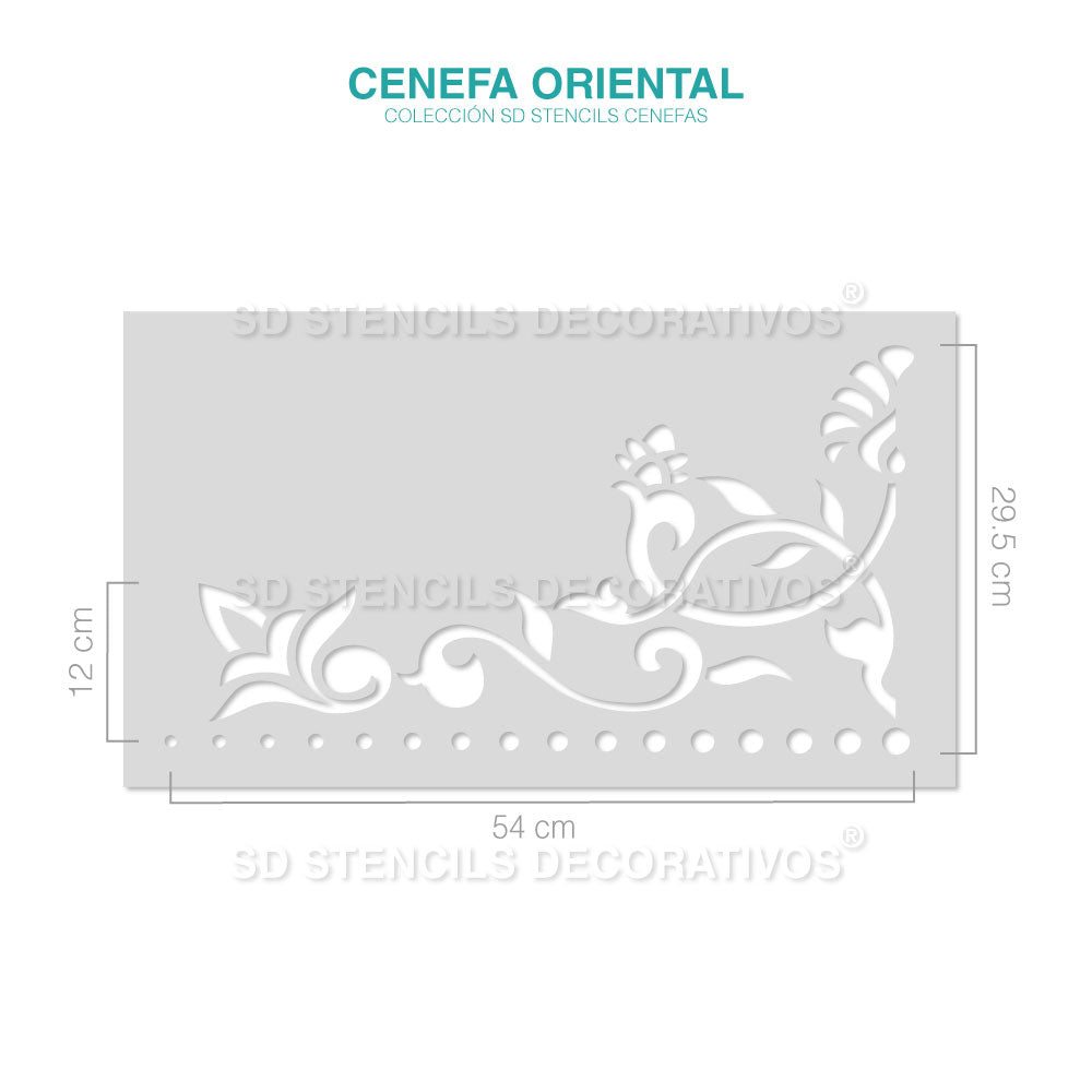 pureza Credencial Lima CENEFA ORIENTAL -Stencil, Plantilla decorativa para pintar – SD Stencils  Decorativos