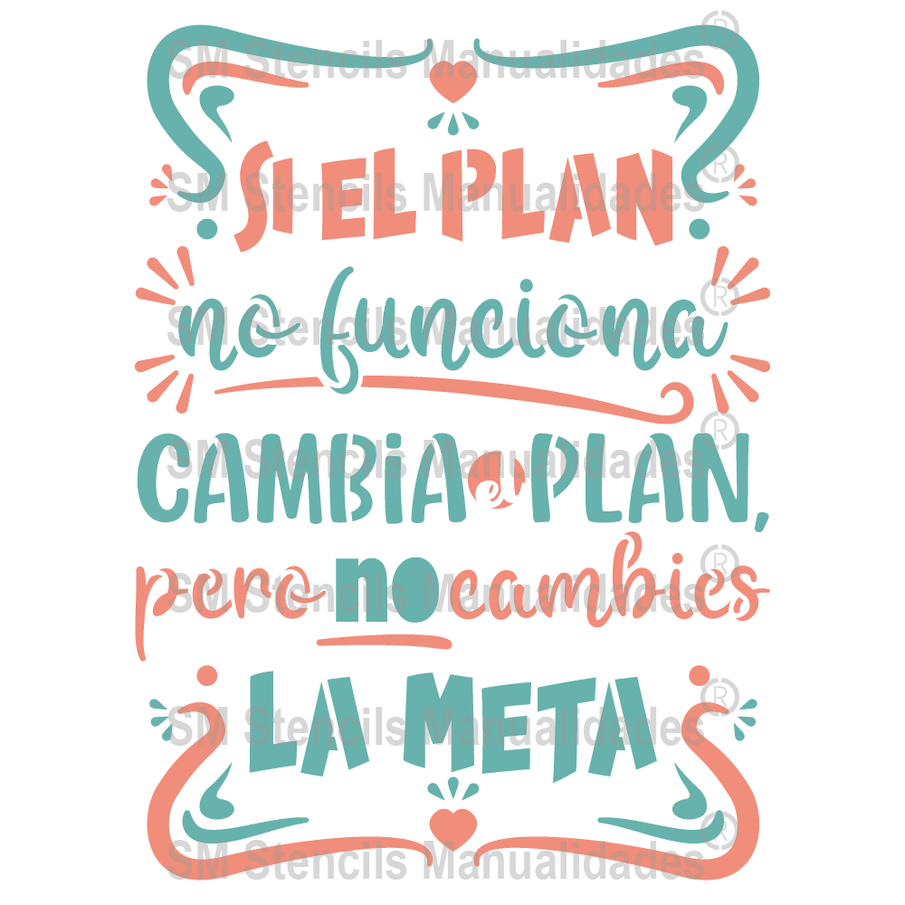 PLANTILLA PARA MANUALIDADES FRASE MOTIVACIONAL 01 - Stencil decorativo – SD  Stencils Decorativos