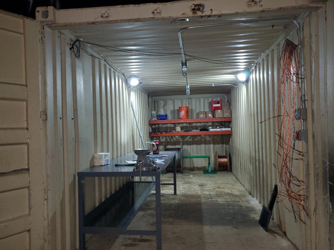 conex container with light