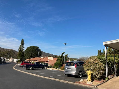 parking lot with flybirds