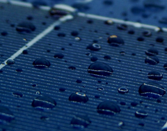rain on solar panel