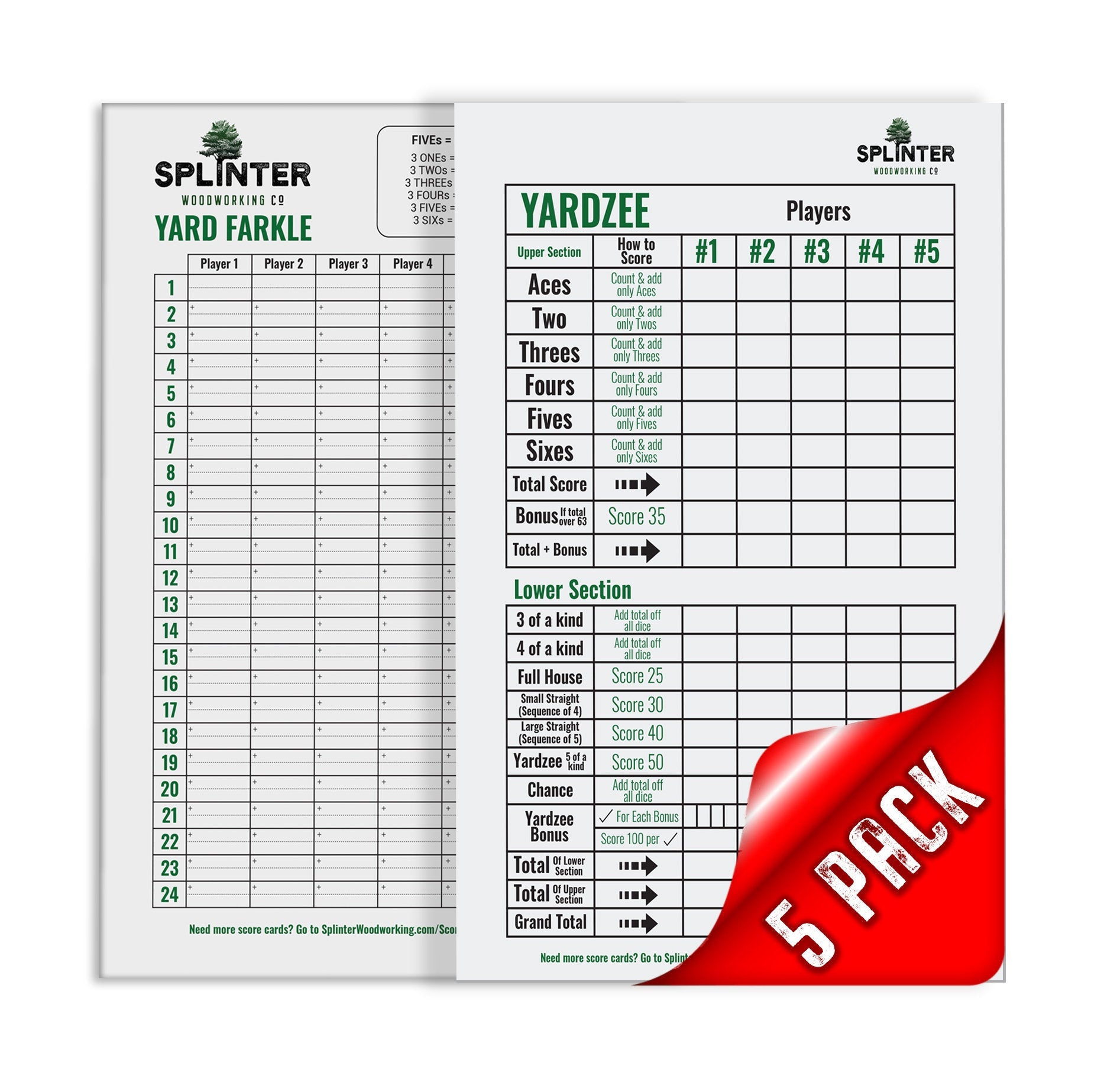 5-yardzee-5-farkle-laminated-score-cards-with-instructions-swooc-games