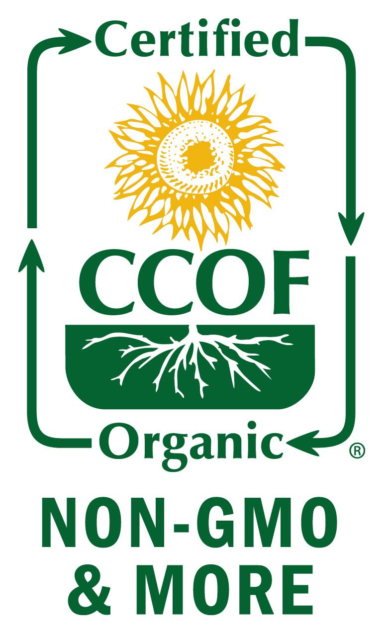 Certified CCOF Made with Organic ingredients