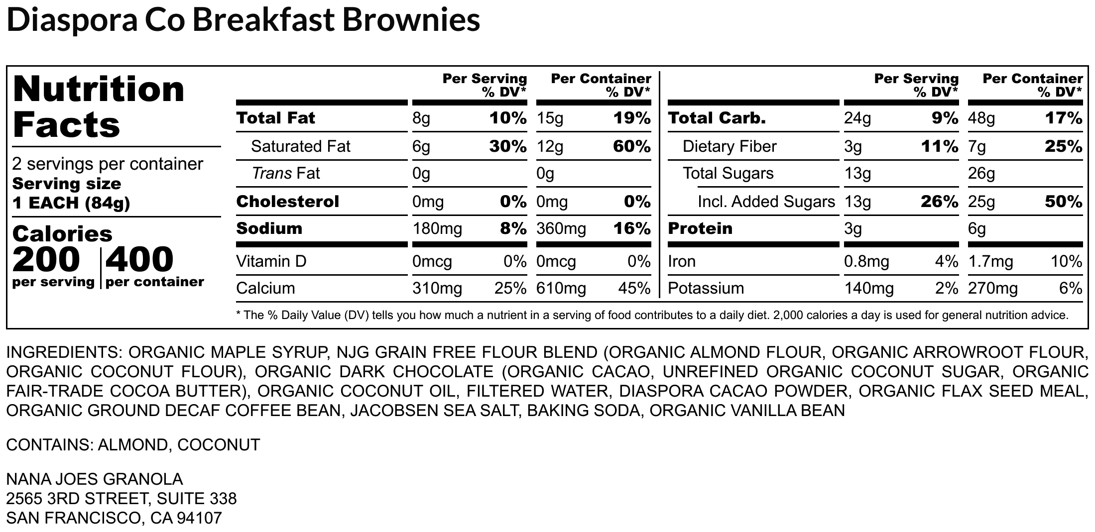 nutrition facts image