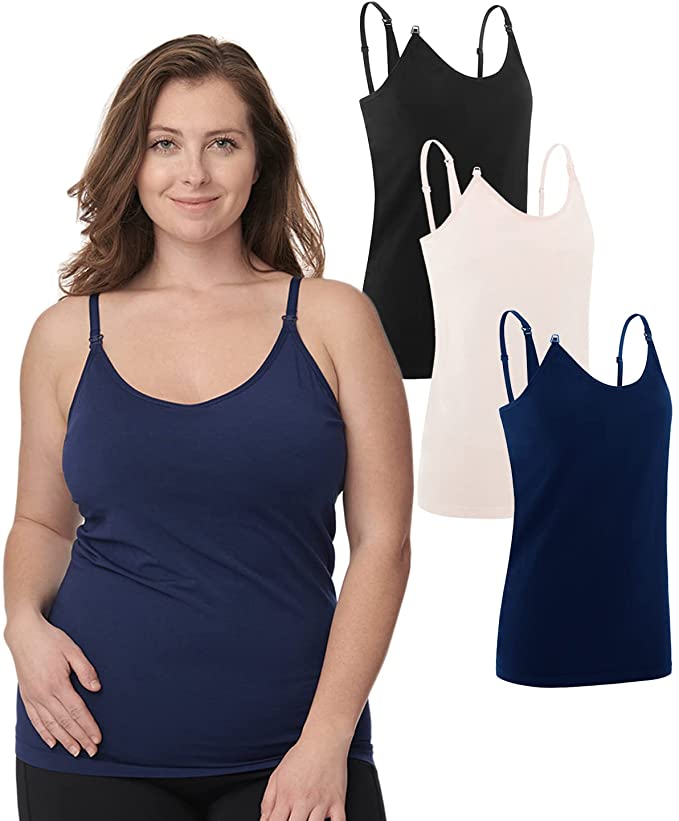 Bamboo Maternity Camisole (Black, Pink, Grey) – Under Control