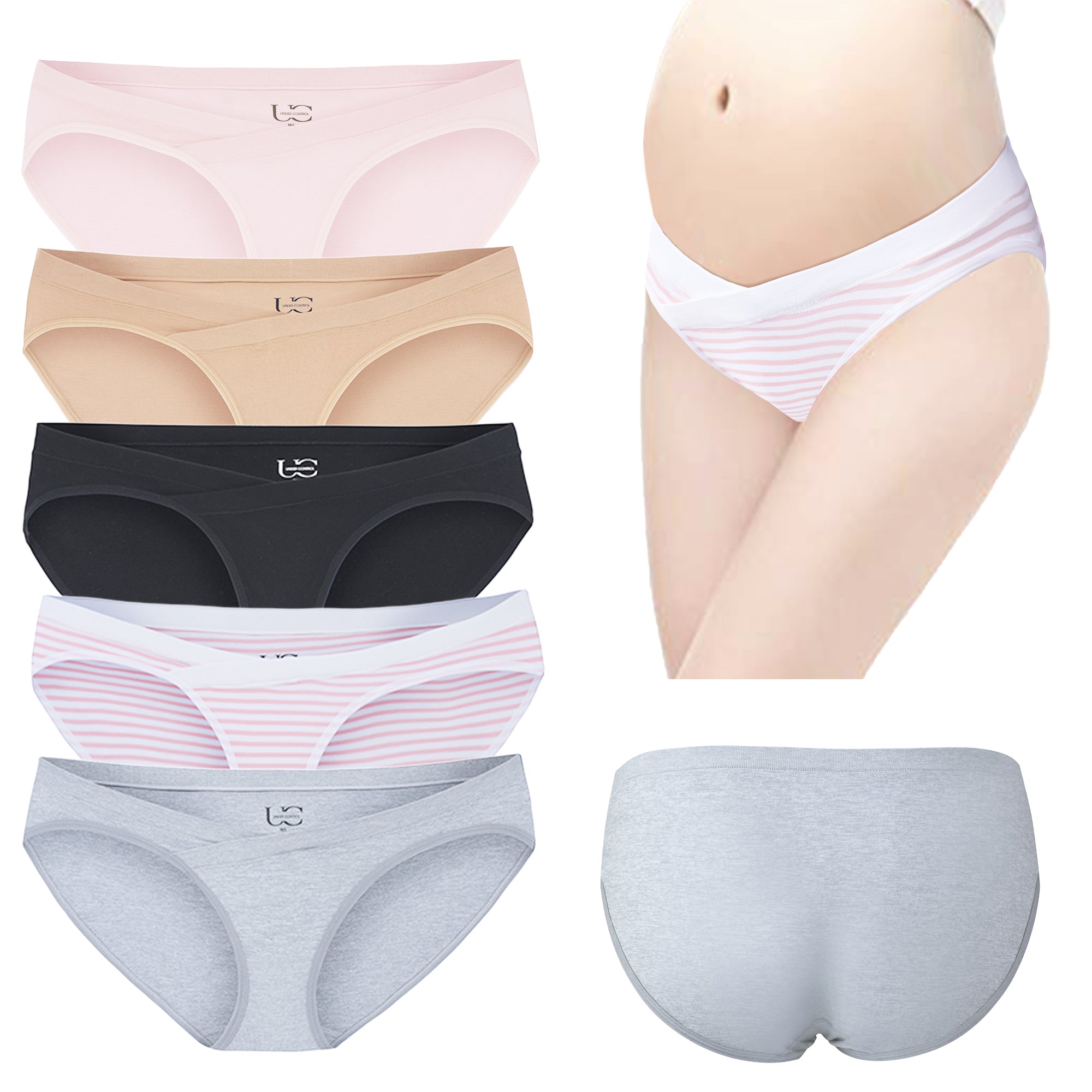 TIANEK Maternity Underwear Seamless for Women Ladies 3-Pack Elastic Low  Waist Pregnancy Postpartum Comfort Tummy Control Panties