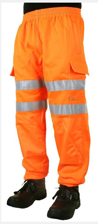 HI VIZ JOGGING BOTTOMS ORANGE – SAS Workwear Ltd