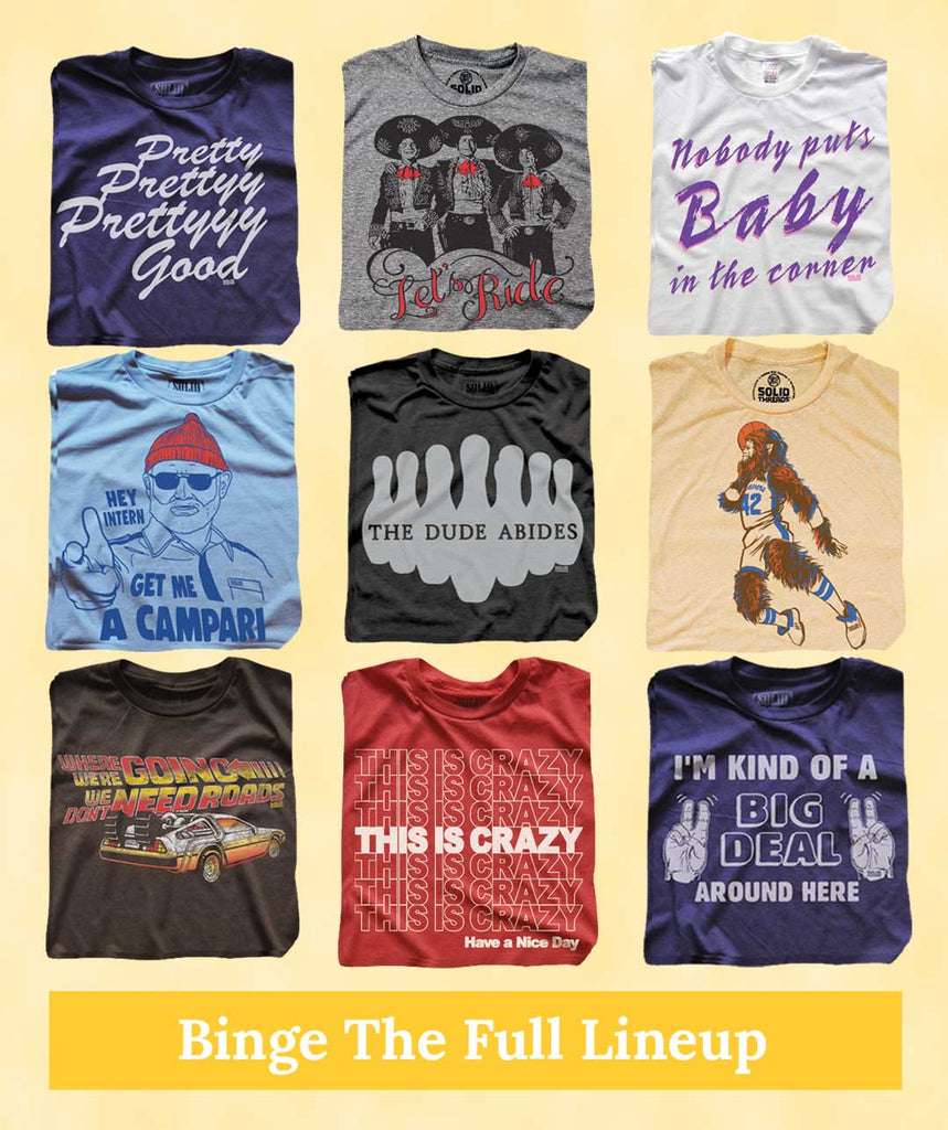 Binge Wearable TeeV | Cool Retro Tribute T-shirts Inspired by Movies & TV