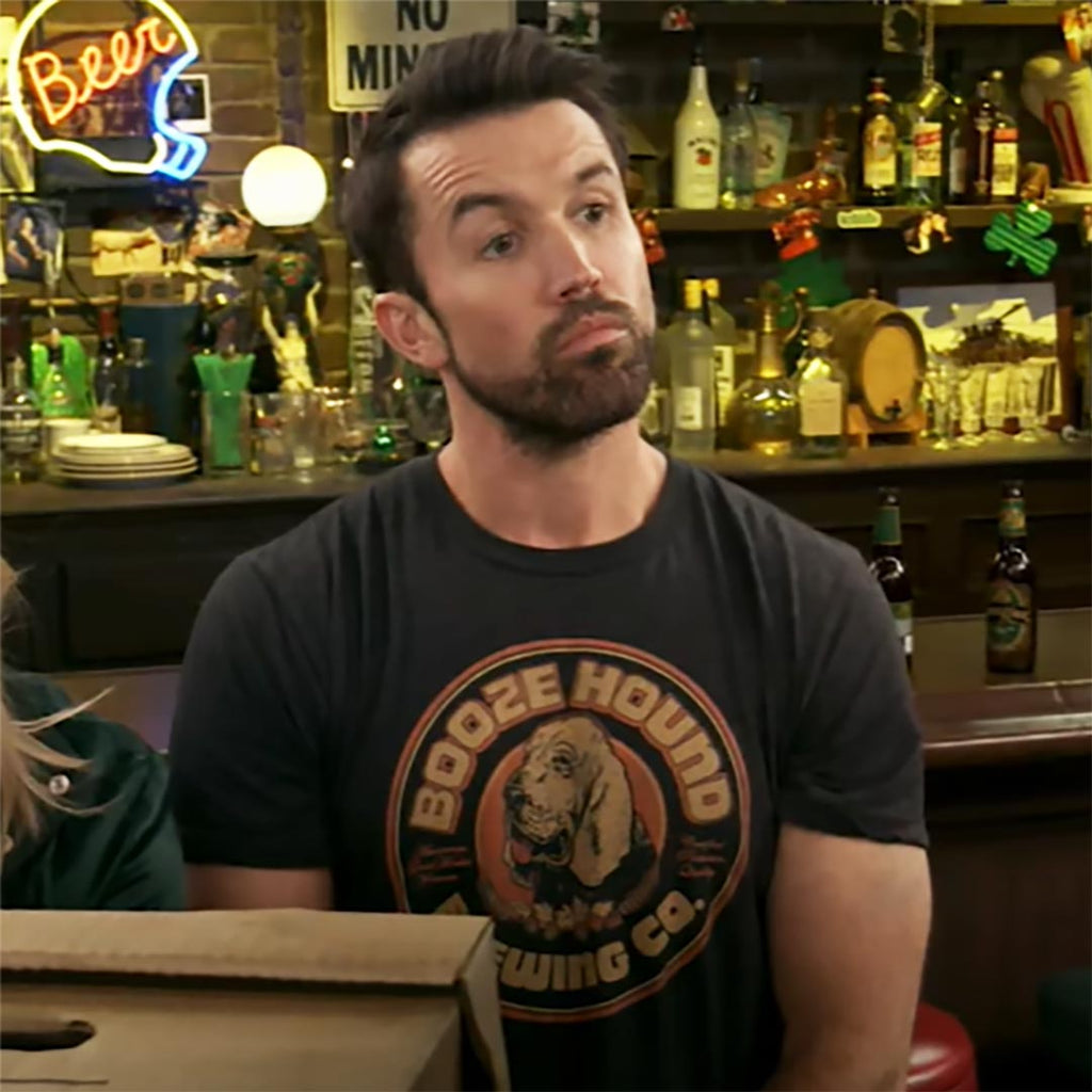 Cool Drinking T-shirts | Mac From Always Sunny in Philly Boozehound Tee | Solid Threads