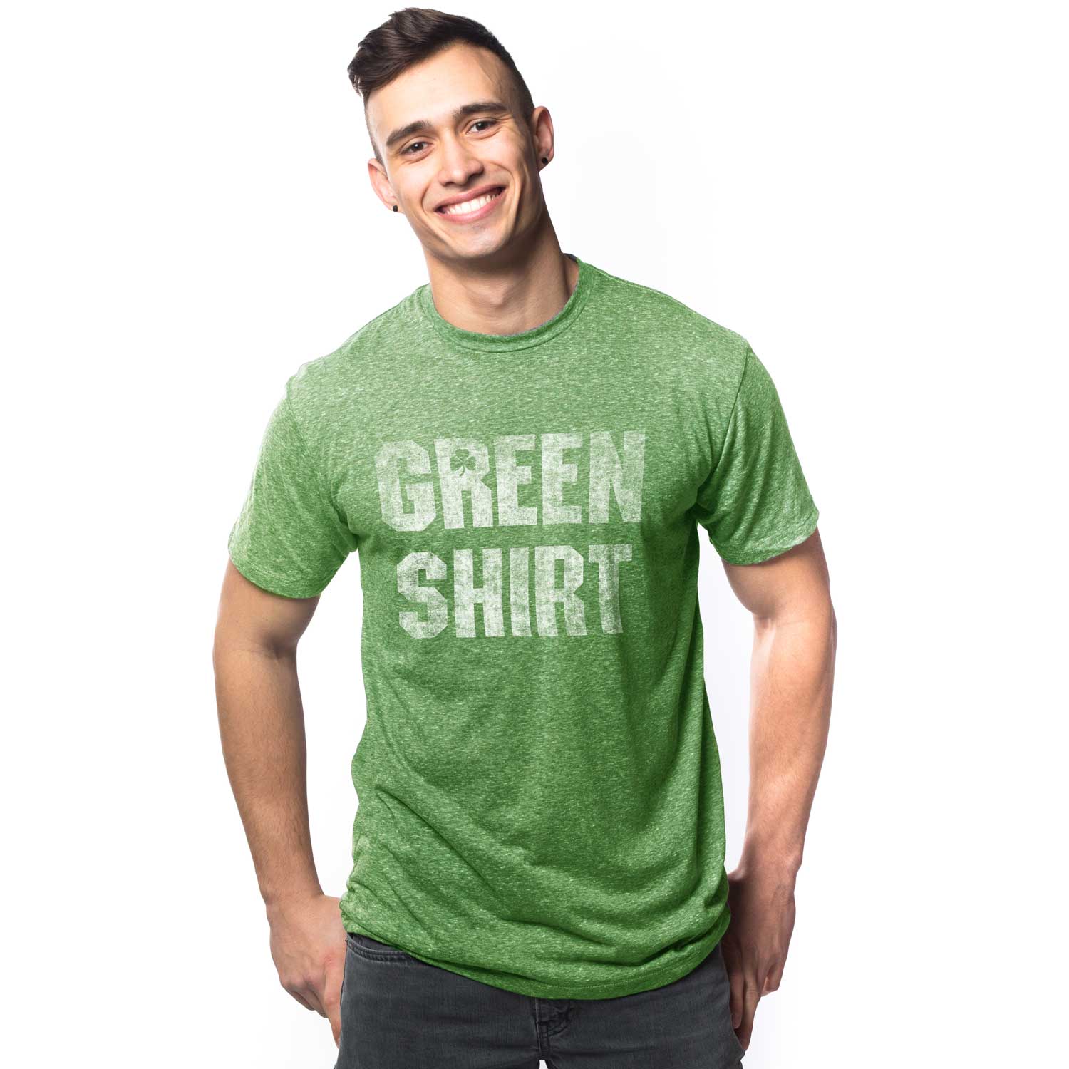 Green Shirt Vintage Inspired T-Shirt - Solid Threads