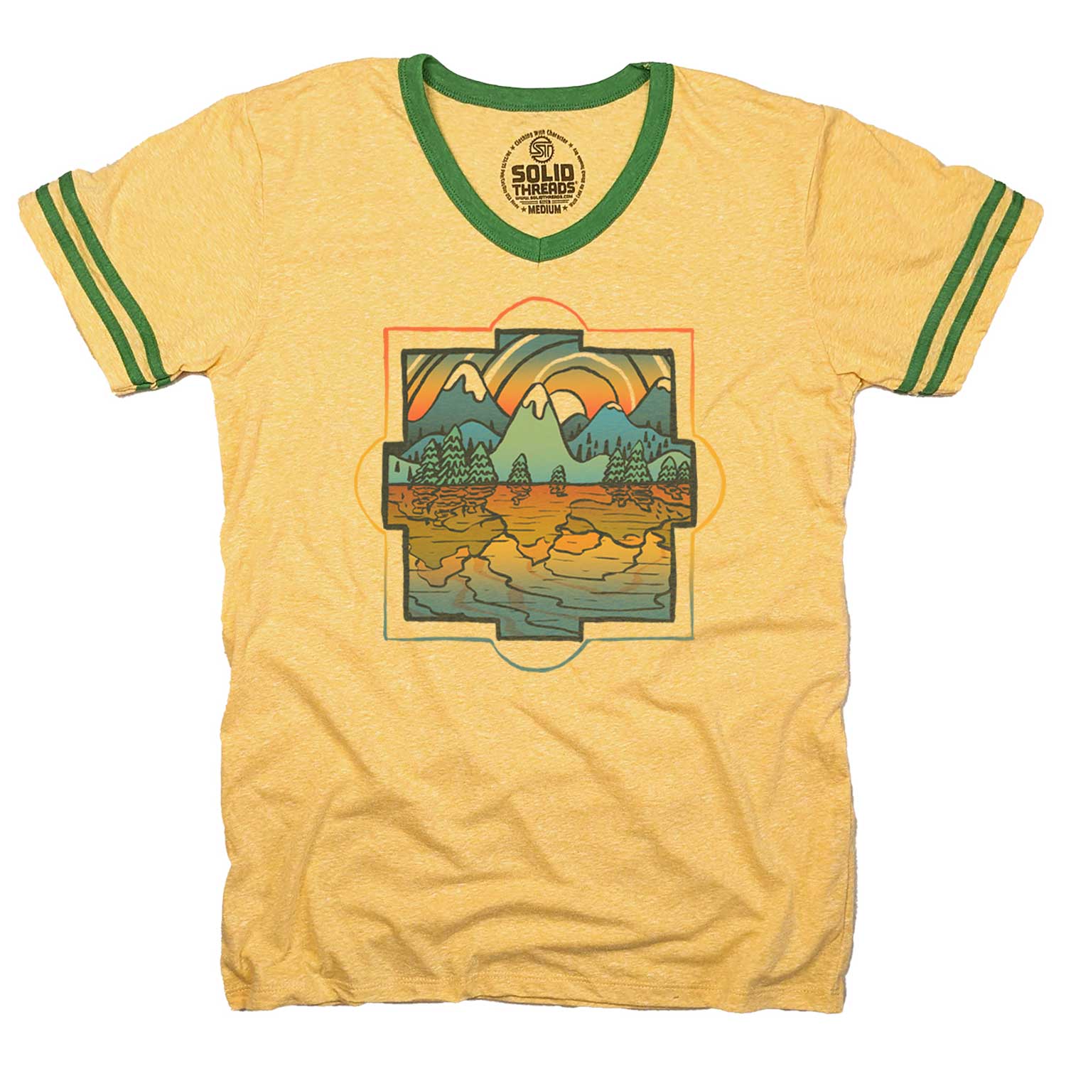 National Tee Nature Solid Vintage Cool Threads Artsy Park T-Shirt | Zion - Graphic