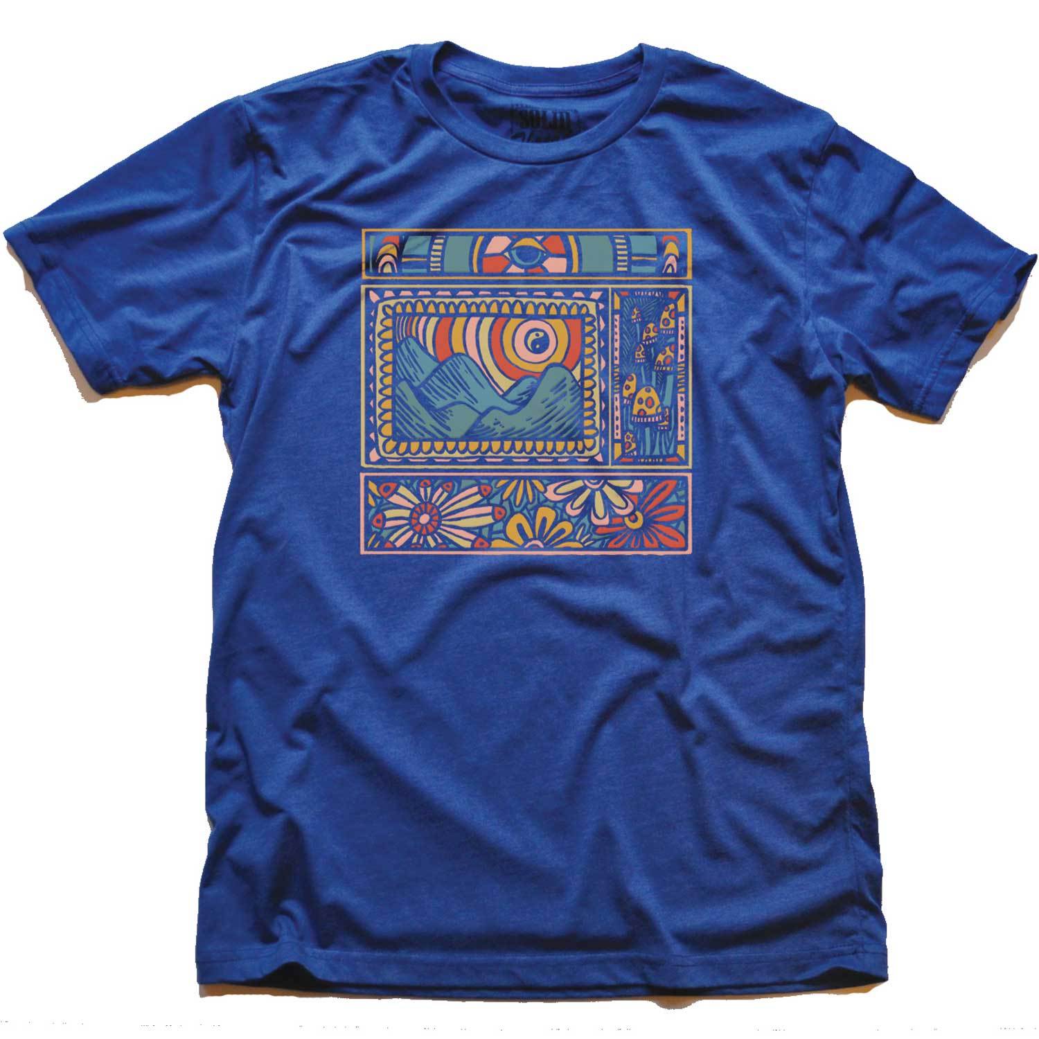 Trippy Nature Vintage Inspired T-Shirt | Cool Psychedelic Graphic Tee -  Solid Threads