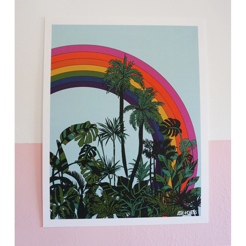 Rainbow Palms Art Print ASH + CHESS Home - Wall & Mantle - Artwork