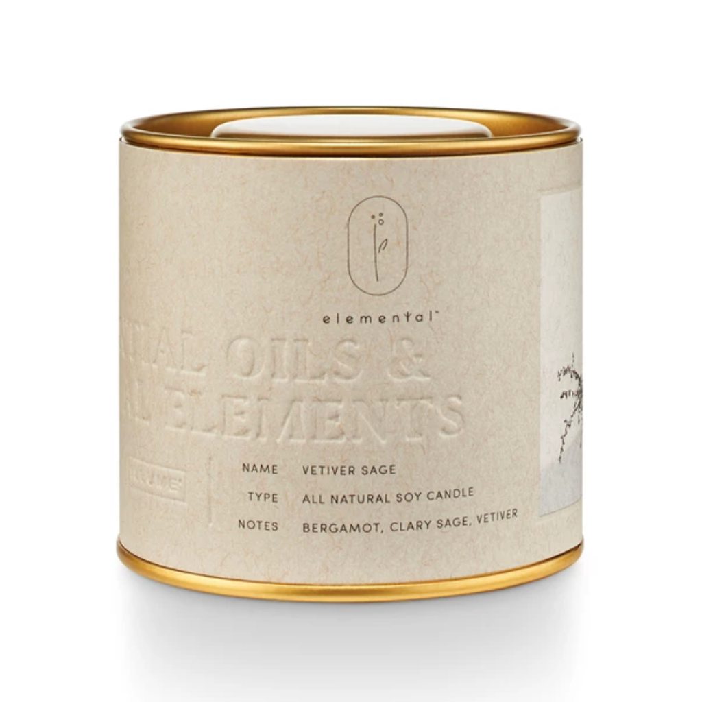 Elemental Natural Tin Candle - Vetiver Sage Illume Home - Candles - Specialty
