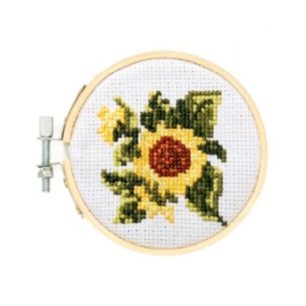 sunflower and rose on cross