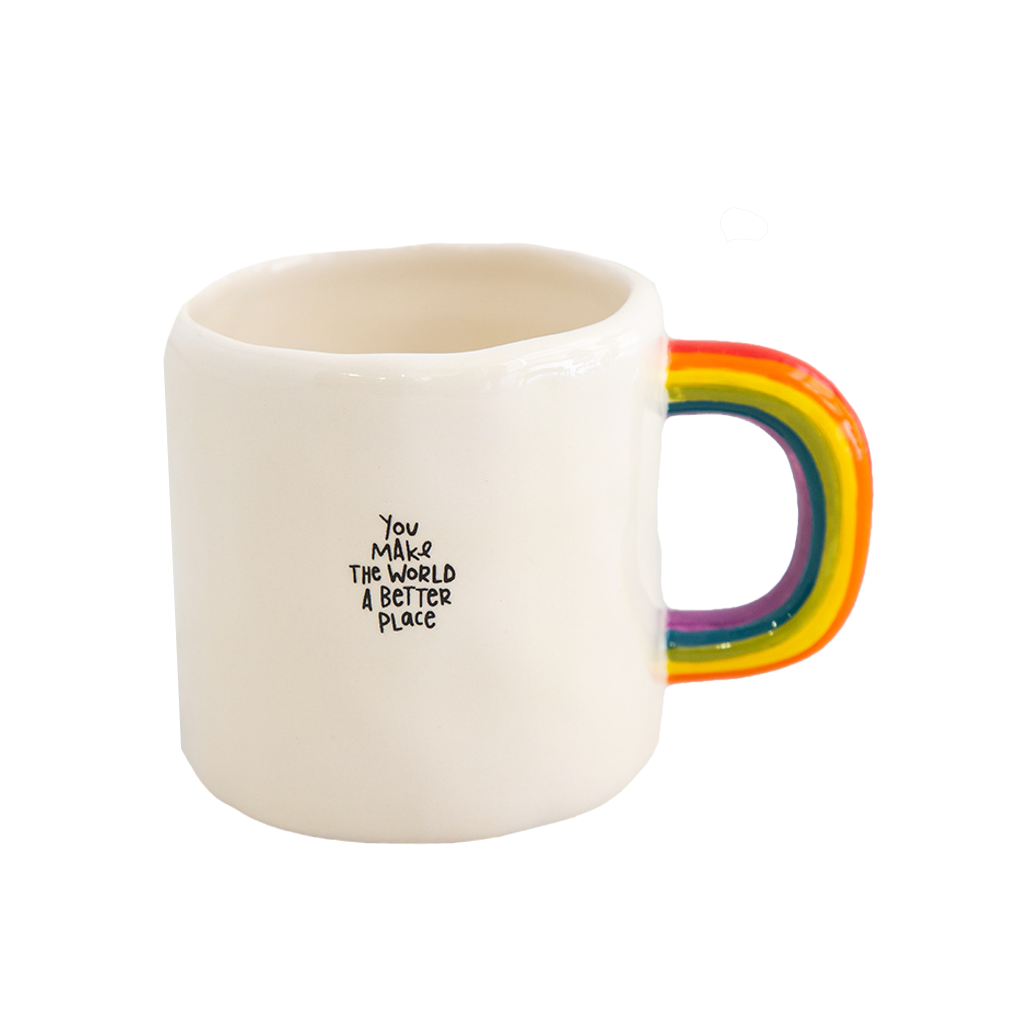 Image of You Make The World A Better Place Rainbow Mug